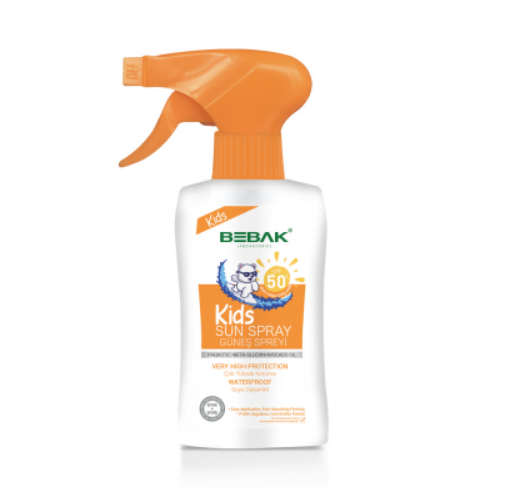 Сонцезахисний лосьйон-спрей для дітей з SPF 50+ BEBAK, 175 мл