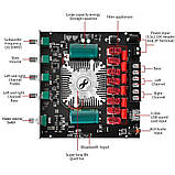 Підсилювач звуку 2.1 TPA3255 Bluetooth v5.1 220Вт*2 + 350Вт DC 18-38В YS-AS21, ZK-AS21, фото 5