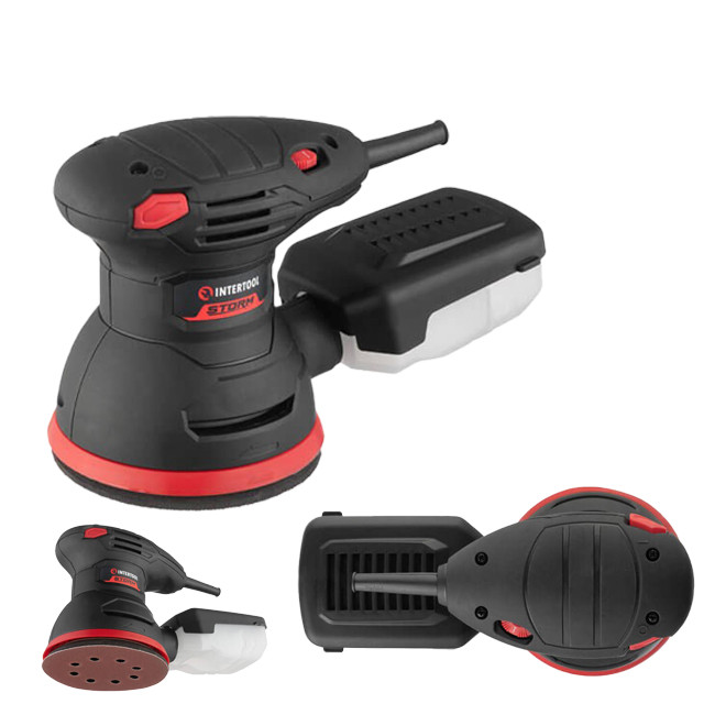 Шліфмашина ексцентрикова 300 Вт, 5000-12000 об/хв, 125 мм INTERTOOL WT-0541, фото 1