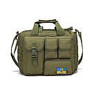 Велика дорожня тактична сумка для документів і ноутбука 15.6 олива Solve KT6003601 MOLLE, фото 9