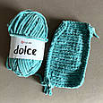 Пряжа плюшева YarnArt Dolce, Бірюза №746, (Ярнарт Дольче) 100гр., 120м. нитки для в'язання, фото 7