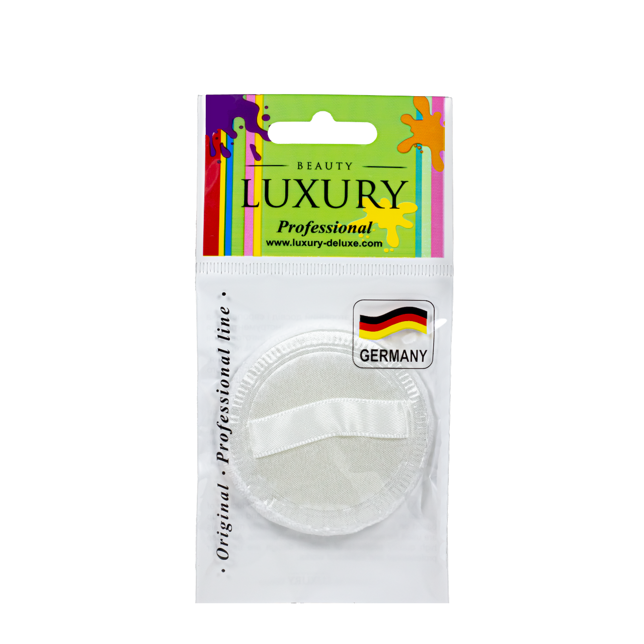 Спонж для макіяжу велюровий для нанесення пудри Beauty LUXURY SP-03 Білий, фото 1