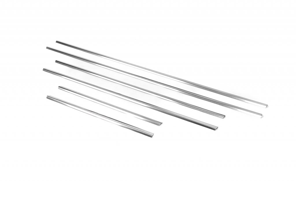 Хром молдинги скел Carmos для Volkswagen Touareg 2002-2010 Нижня окантовка вікон Фольксваген Туарег 6 шт., фото 1