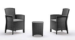 Набір садових меблів пластиковий BICA Lido terrace Графіт