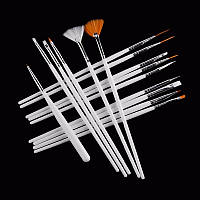 Набір пензлів для манікюру ( 15шт)