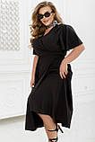 Елегантна сукня на запах з рукавами крильцями Тканина софт Размеры 46-48,50-52,54-56,58-60,62-64,66-68, фото 3