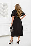 Елегантна сукня на запах з рукавами крильцями Тканина софт Размеры 46-48,50-52,54-56,58-60,62-64,66-68, фото 4