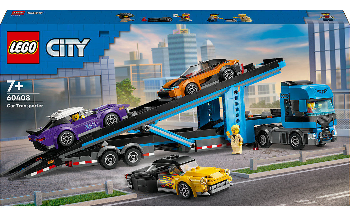 Lego City Вантажівка-транспортер зі спортивними авто 60408, фото 1