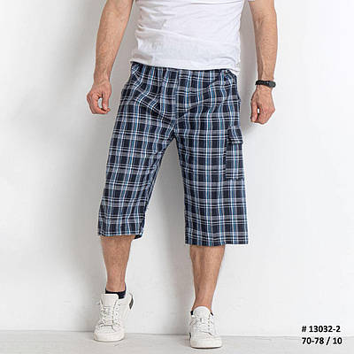 Бриджі шорти Ao Long чоловічі Клітина великі розміри 2Xl-6XL, Синій, 5XL