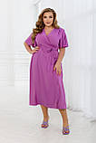 Елегантна сукня на запах з рукавами крильцями Тканина софт Размеры 46-48,50-52,54-56,58-60,62-64,66-68, фото 3