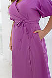 Елегантна сукня на запах з рукавами крильцями Тканина софт Размеры 46-48,50-52,54-56,58-60,62-64,66-68, фото 2