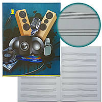 Зошит для нот А5 8 аркушів / морська хвиля