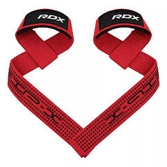 Лямки для тяги RDX S4 Gym Cotton Gel Straps Red Plus