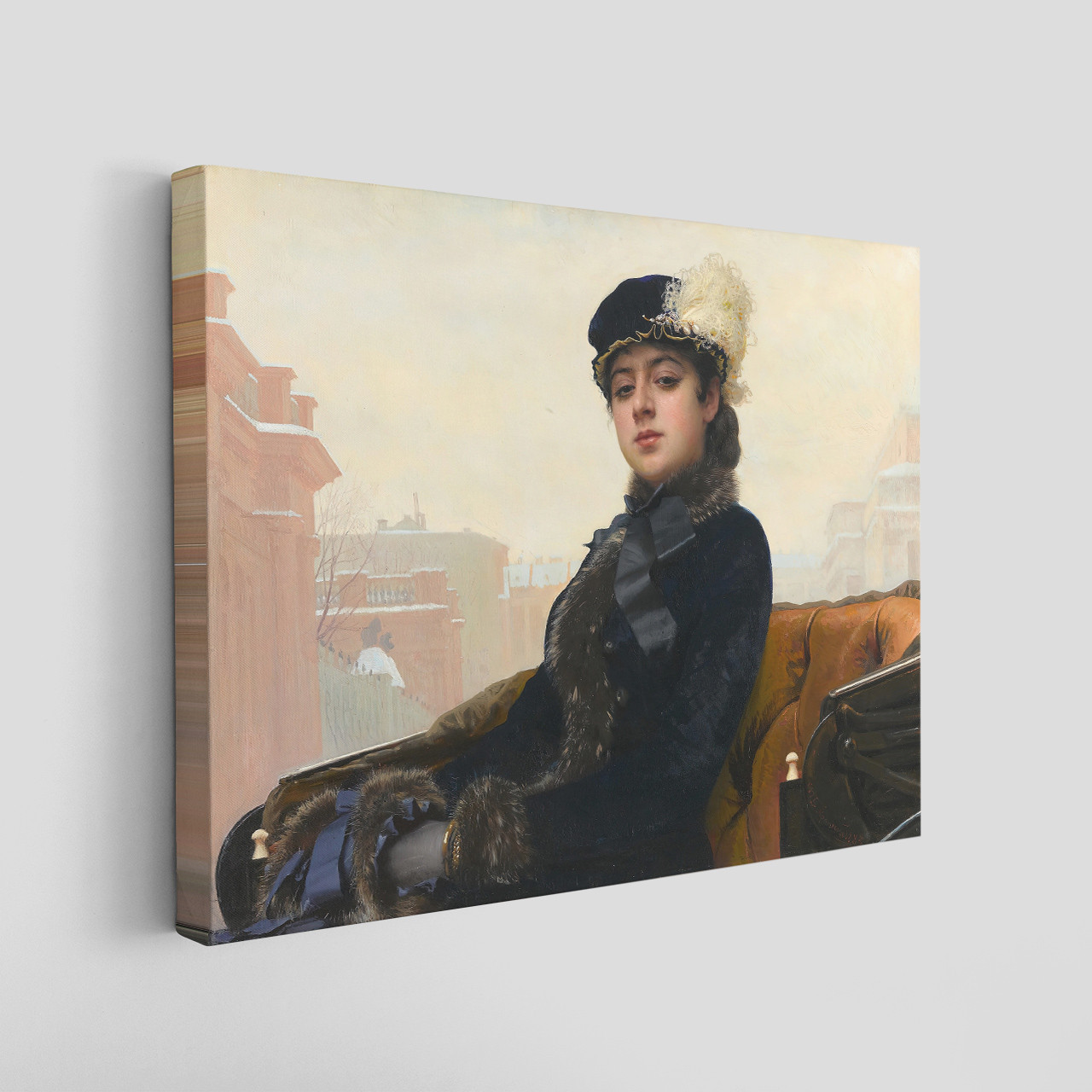 Картина на полотні "Невідома, Незнайомка, Іван Крамський", 45×60см