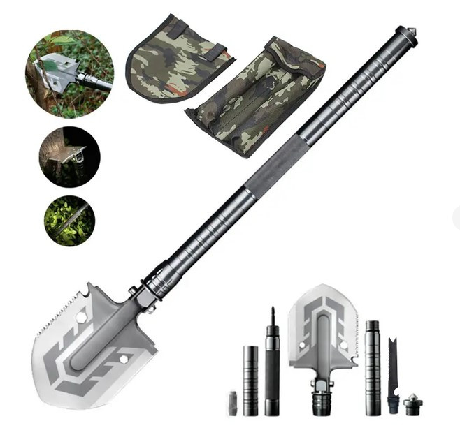Лопата мультитул саперна універсальна доладна 10 в 1 Multifunctional shovel