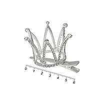 Корона на заколці срібляста