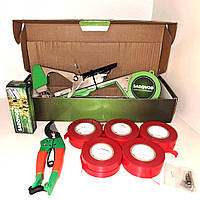 Машинка для підв'язування винограду, Підв'язки для помідорів, Пістолет для підв'язування рослин + стрічка 10 шт + 10000 скоб + секатор, AMG