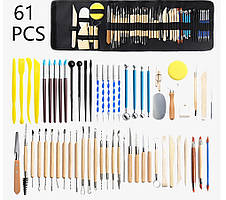 Набір 61 предмет для створення скульптури та кераміки, полімерної глини, наскального живопису