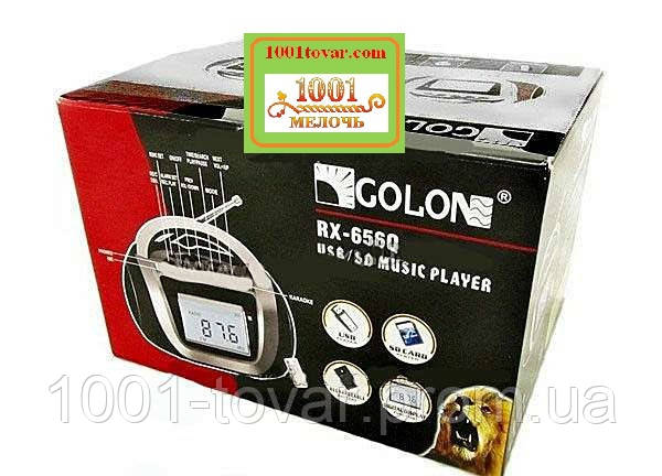 БУМБОКС. Колонка, караоке, часы, MP3 - GOLON RX 656Q Red - фото 5 - id-p280998342