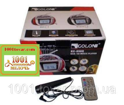 БУМБОКС. Колонка, караоке, часы, MP3 - GOLON RX 656Q Red - фото 4 - id-p280998342