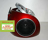 БУМБОКС. Колонка, караоке, годинник, MP3 - GOLON RX 656Q Red, фото 2