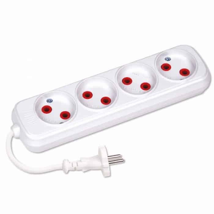 Подовжувач 4 гнізда 2 М без заземлення. Гарантія 24 місяці.