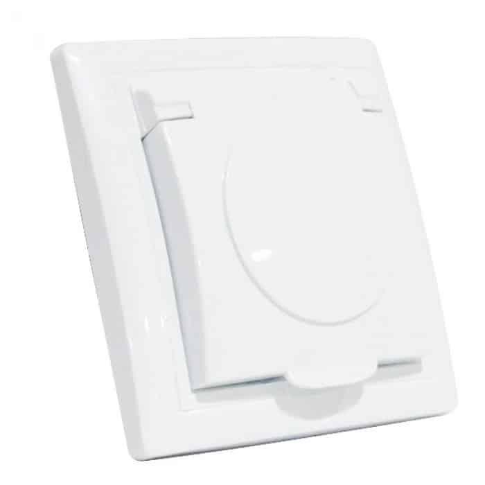 Розетка з заземленням з кришкою біла. Гарантія 24 місяці.