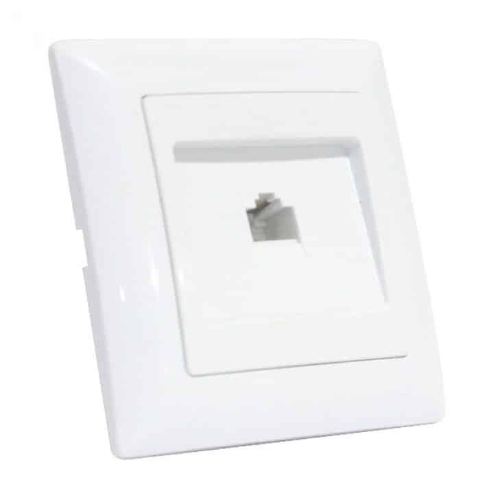 Розетка комп’ютерна біла. Гарантія 24 місяці.