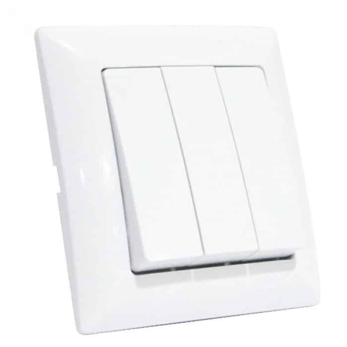 Вимикач 3-клавішний білий. Гарантія 24 місяці.