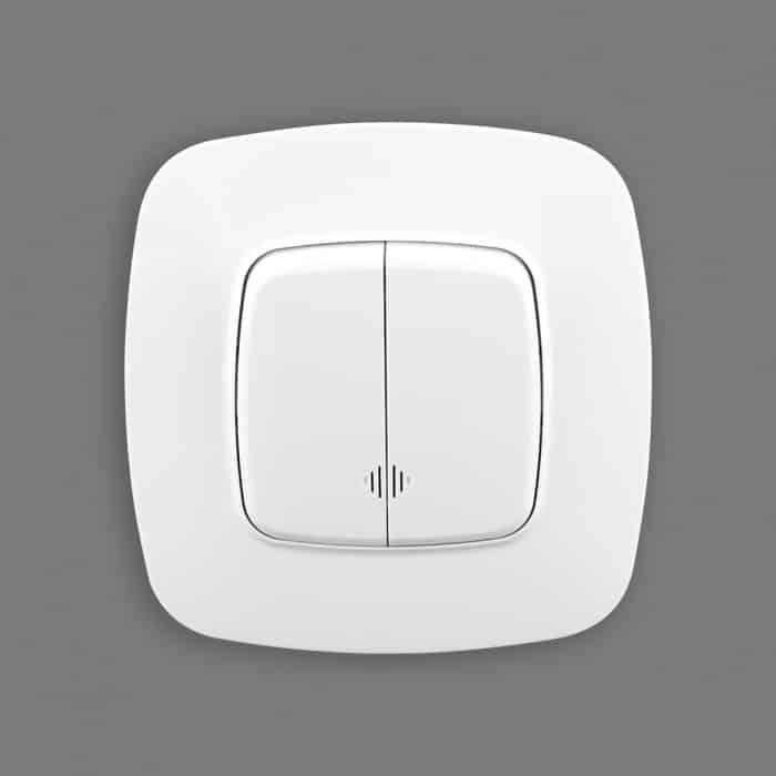 Вимикач 2-клавішний з підсвіткою білий. Гарантія 24 місяці.