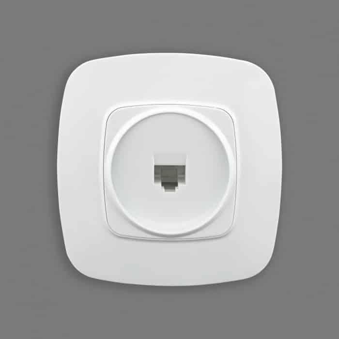 Розетка телефонна біла. Гарантія 24 місяці.