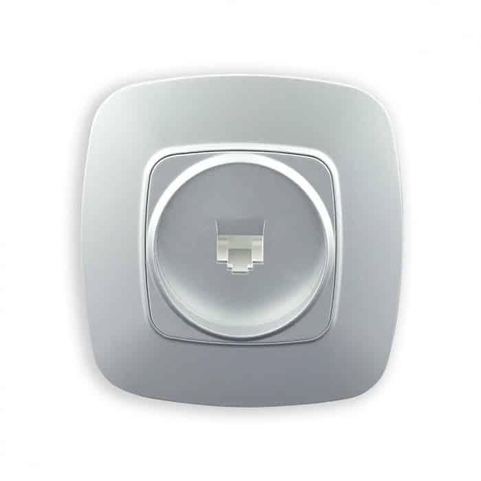 Розетка комп’ютерна срібло. Гарантія 24 місяці.