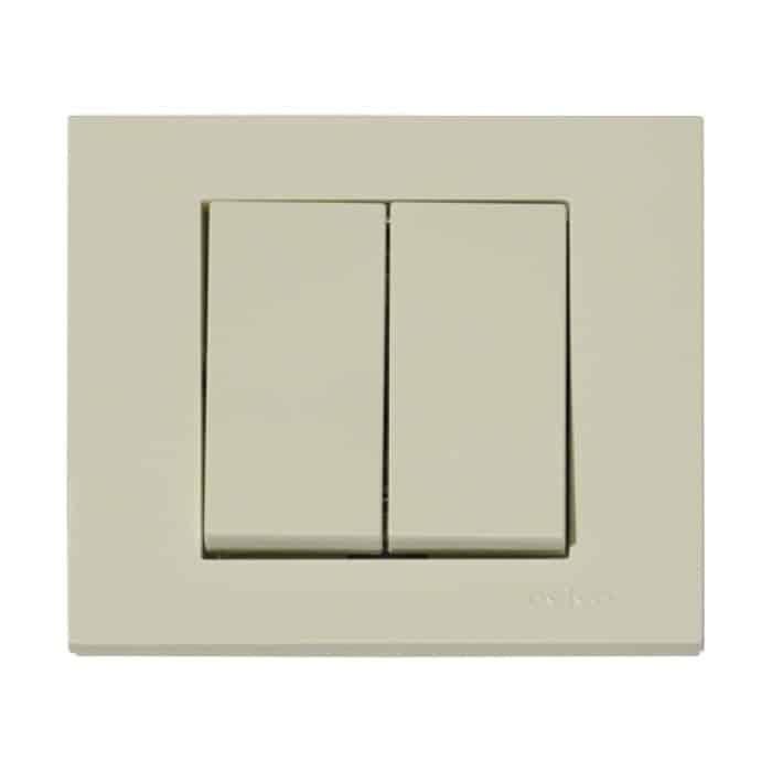 Вимикач 2-клавішний кремовий GRANO