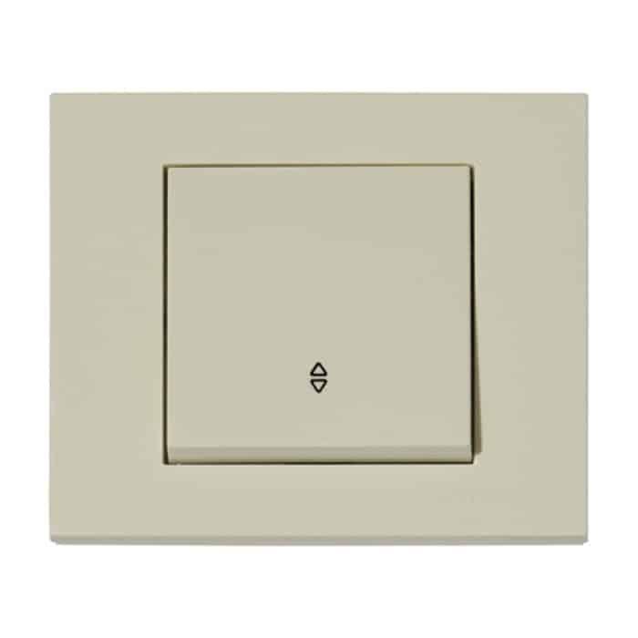 Вимикач прохідний 1-клавішний кремовий GRANO