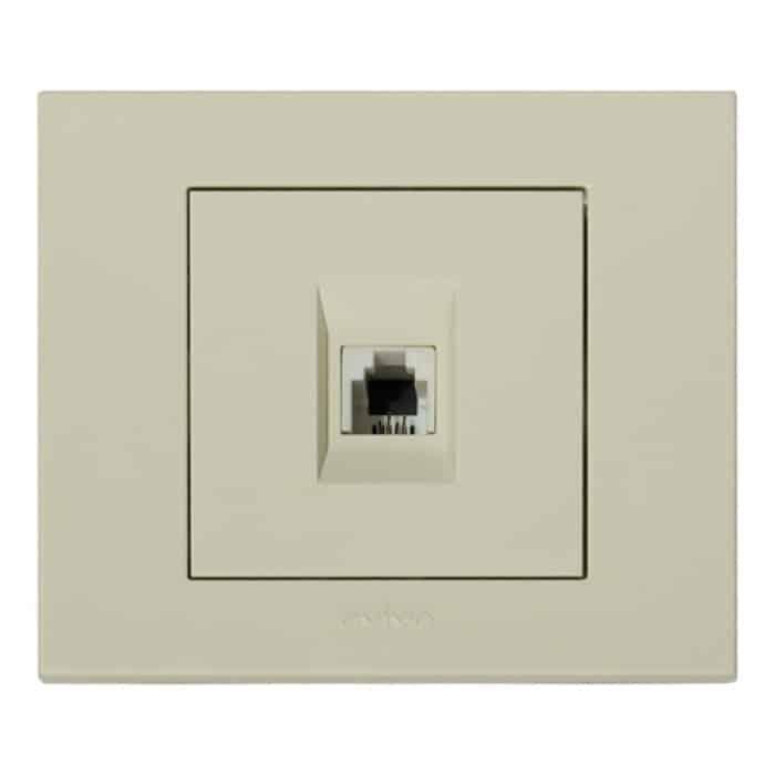 Розетка телефонна кремова GRANO