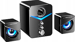 Колонки для ПК із сабвуфером та підсвічуванням 2.1 Esperanza Cancan EP153