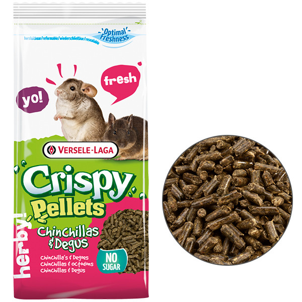 Versele-Laga Crispy Pellets Chinchillas & Degus ВЕРСЕЛЕ-ЛАГА КРІСПІ ШИНШИЛА ДЕГУ корм для шиншил та дегу на вагу 250 г
