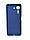 Силіконовий чохол для Xiaomi Redmi 13C синій матовий з мікрофіброю, фото 2