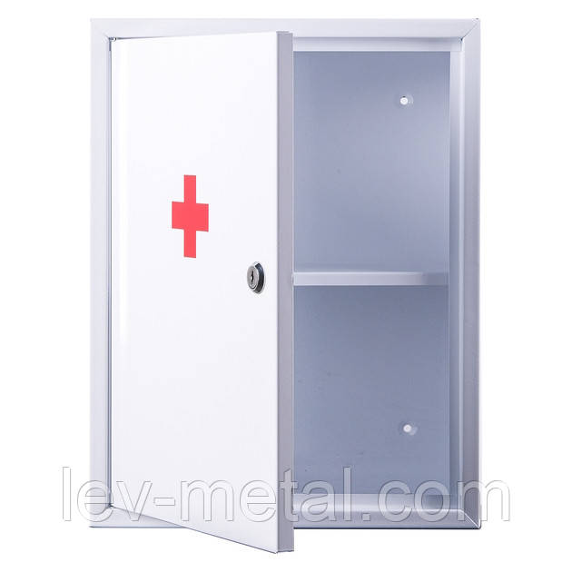 Ящик металлический для медикаментов Аптечка АП01 (300х390х120 мм) белый ...