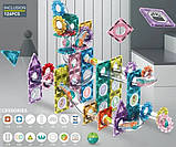 Магнітний Конструктор 6619 A26 "Городок, трек, кульки" 126 деталей, у боксі, фото 6