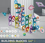 Магнітний Конструктор 6619 A26 "Городок, трек, кульки" 126 деталей, у боксі, фото 5