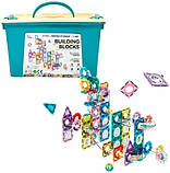 Магнітний Конструктор 6619 A26 "Городок, трек, кульки" 126 деталей, у боксі, фото 2