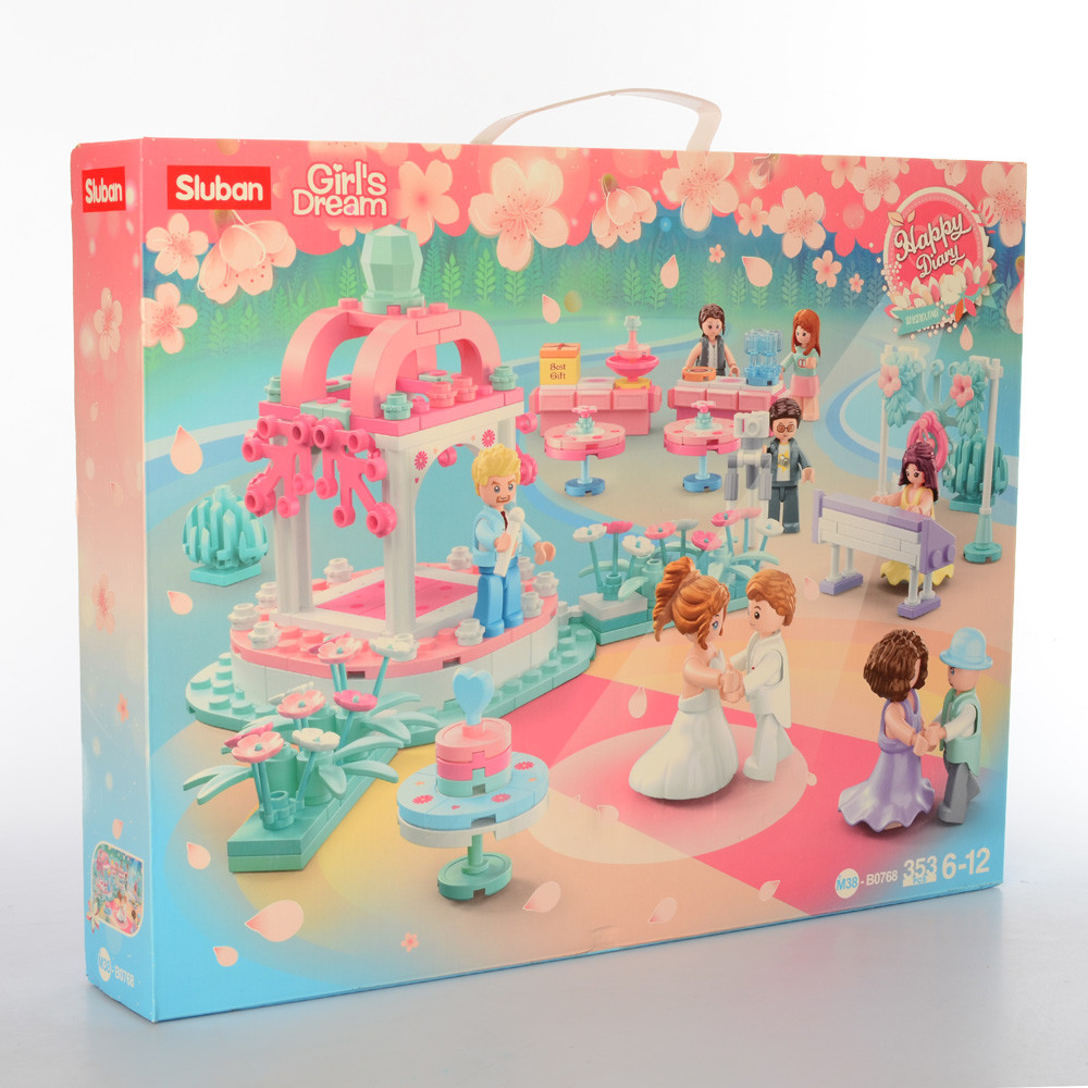 Конструктор SLUBAN M38-B0768 свадьба, кафе, фигурки, 353 деталей
