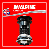 Донний клапан клік-клак з переливом для умивальника CW60-AB McAlpine антична латунь, фото 7