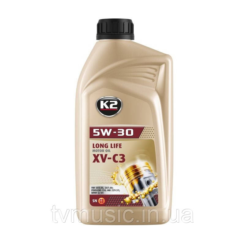 Олива моторна K2 Synthetic Motor Oil XN-C3 SN 5W-30 1л (O1511E)