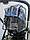 Універсальний на усі візочки 2в1 дощовик на коляску люльку прогулянкову для коляски прогулянкової люльки з віконцем, фото 10