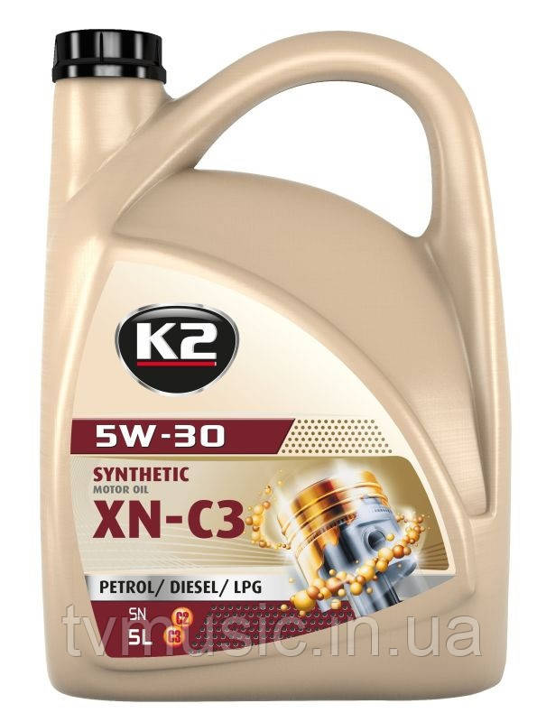 Олива моторна K2 Synthetic Motor Oil XN-C3 SN 5W-30 5л (O1515E), фото 1