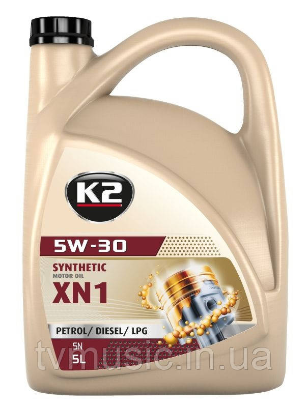 Олива моторна K2 Synthetic Motor Oil XN1 SN 5W-30 5л (O1495E)
