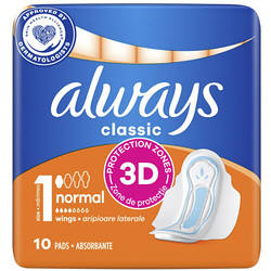 Гігієнічні прокладки Always Classic Normal Розмір 1 10 шт. 4015400259275 smart