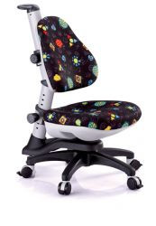 Ортопедичне крісло зростаюче КУ-318 Comf pro Goodwin BL Чорне з жуками